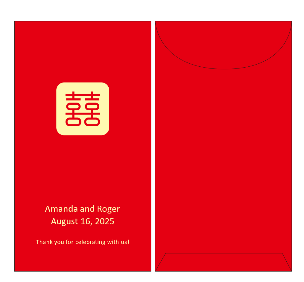 Pack of 20pcs Luxe Chinese New Year Hot Stamping Gold Foil Red Envelope Lucky Money Personalized Gift Packet