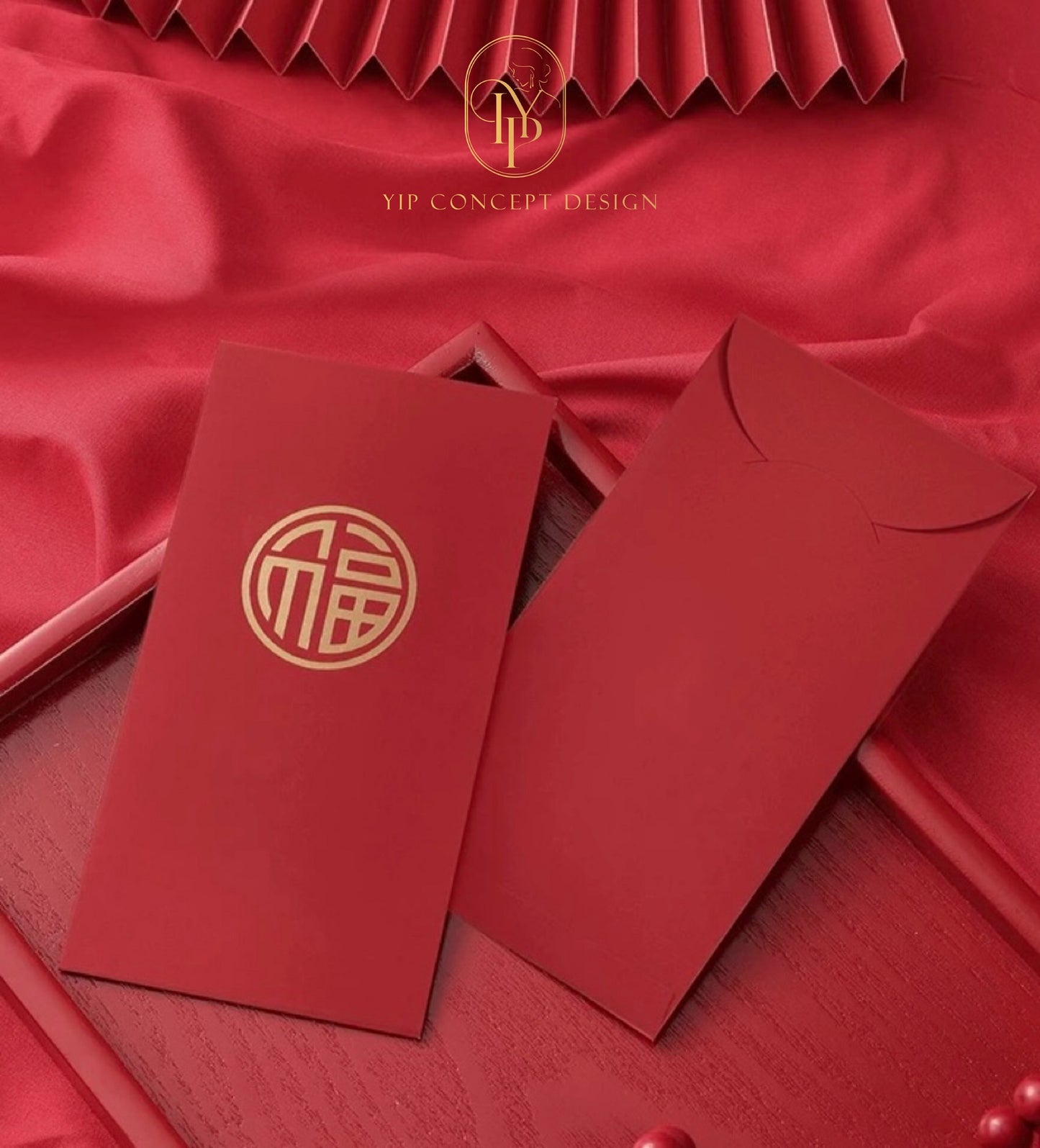 Pack of 20pcs Luxe Chinese New Year Hot Stamping Gold Foil Red Envelope Lucky Money Personalized Gift Packet