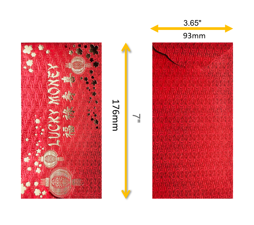 Pack of 20pcs High-end 福禄寿喜 Gold Foil Red Envelope Love Forever Lucky Money Gift Packet for Chinese New Year | Wedding Party | Event