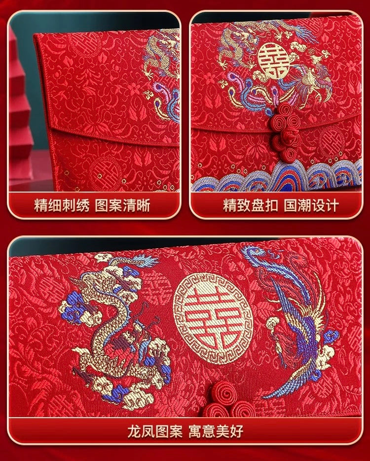 Silk ๅ Cloud Brocade Red Envelopes for Wedding Engagement Birthday New Year Celebrations Hand Bag Chinese Style Decor Flap Gift Packet