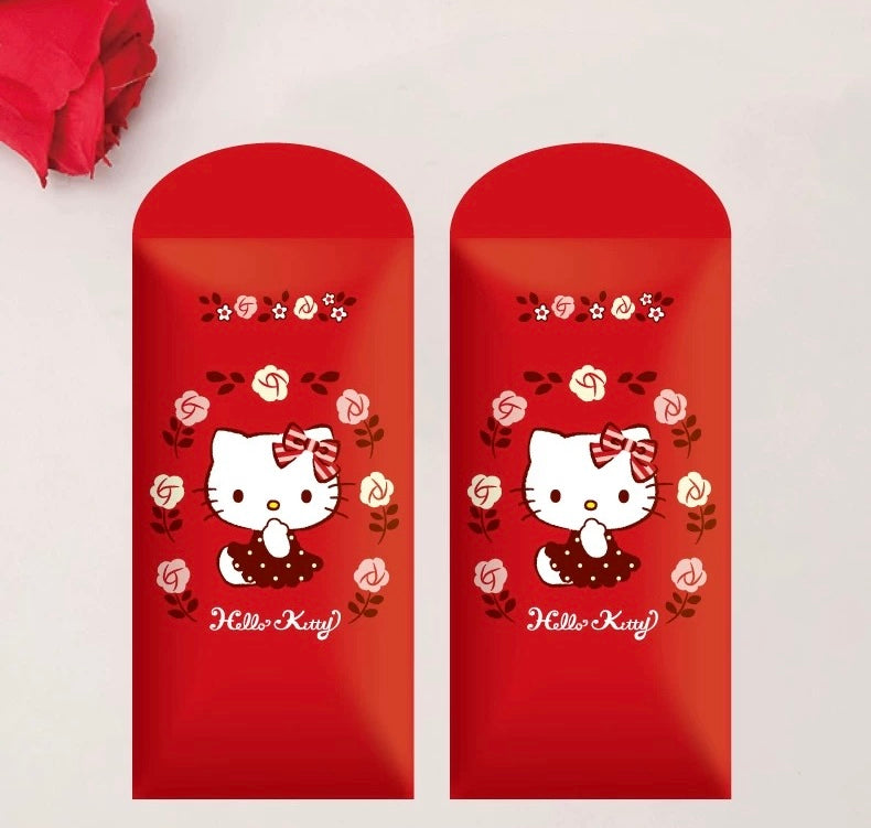 Pack of 10pcs Sanrio Official Hello Kitty Wedding Chinese New Year Red Envelope Lucky Money Personalized Gift Packet