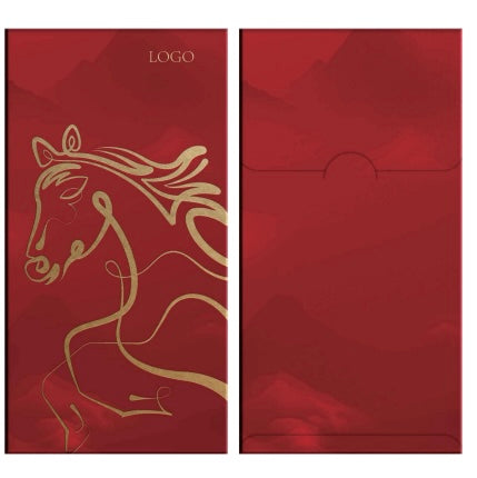 2026 Custom 200pcs Red Envelope Year of the Horse Gold Foil Lucky Money Gift Packet for Business | New Year | Event | Opening Ceremony