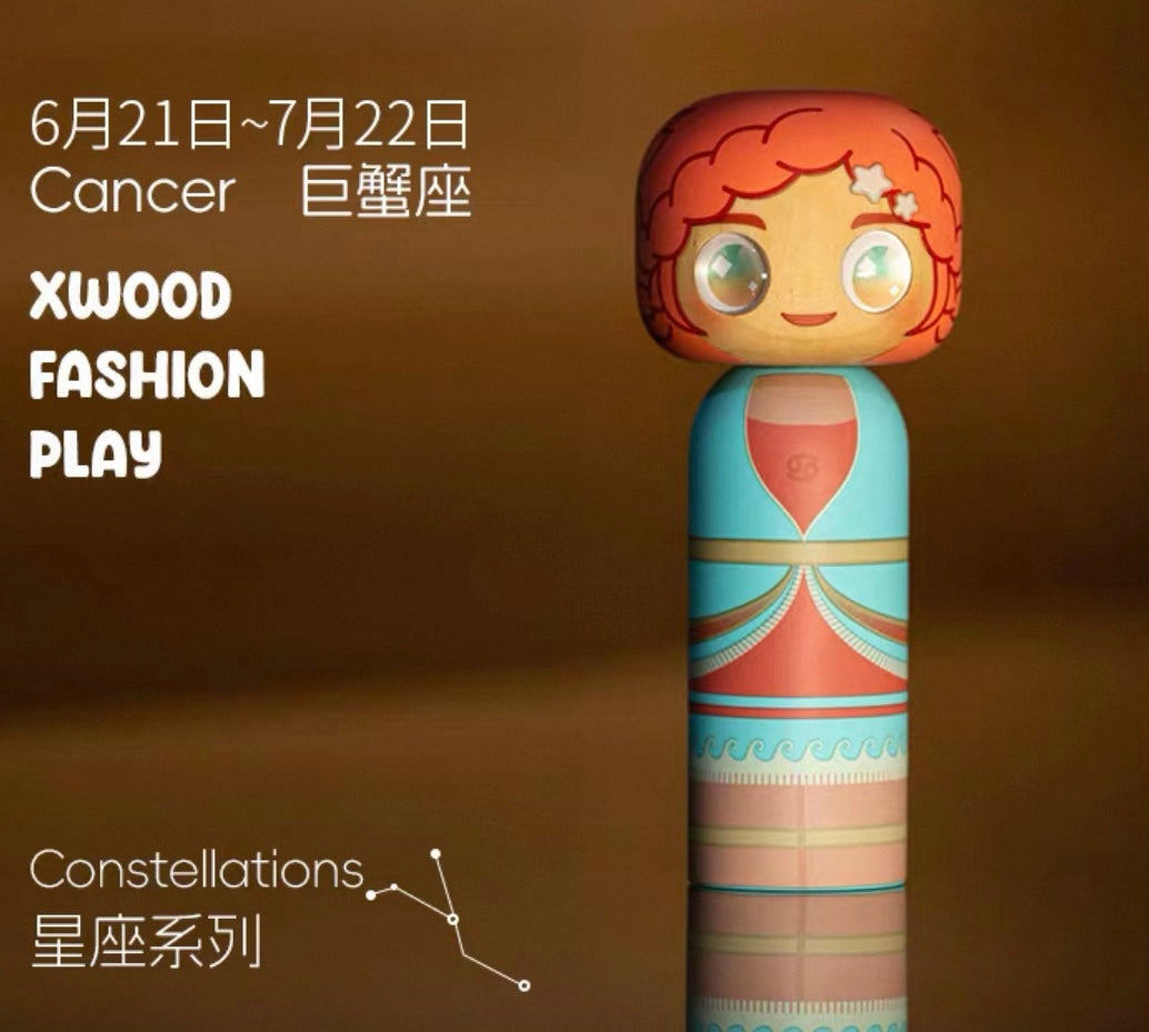 Handmade Constellation Series Wooden Dolls | Hand-Painted Wooden Figurines | Eco-Friendly Astrology Gift