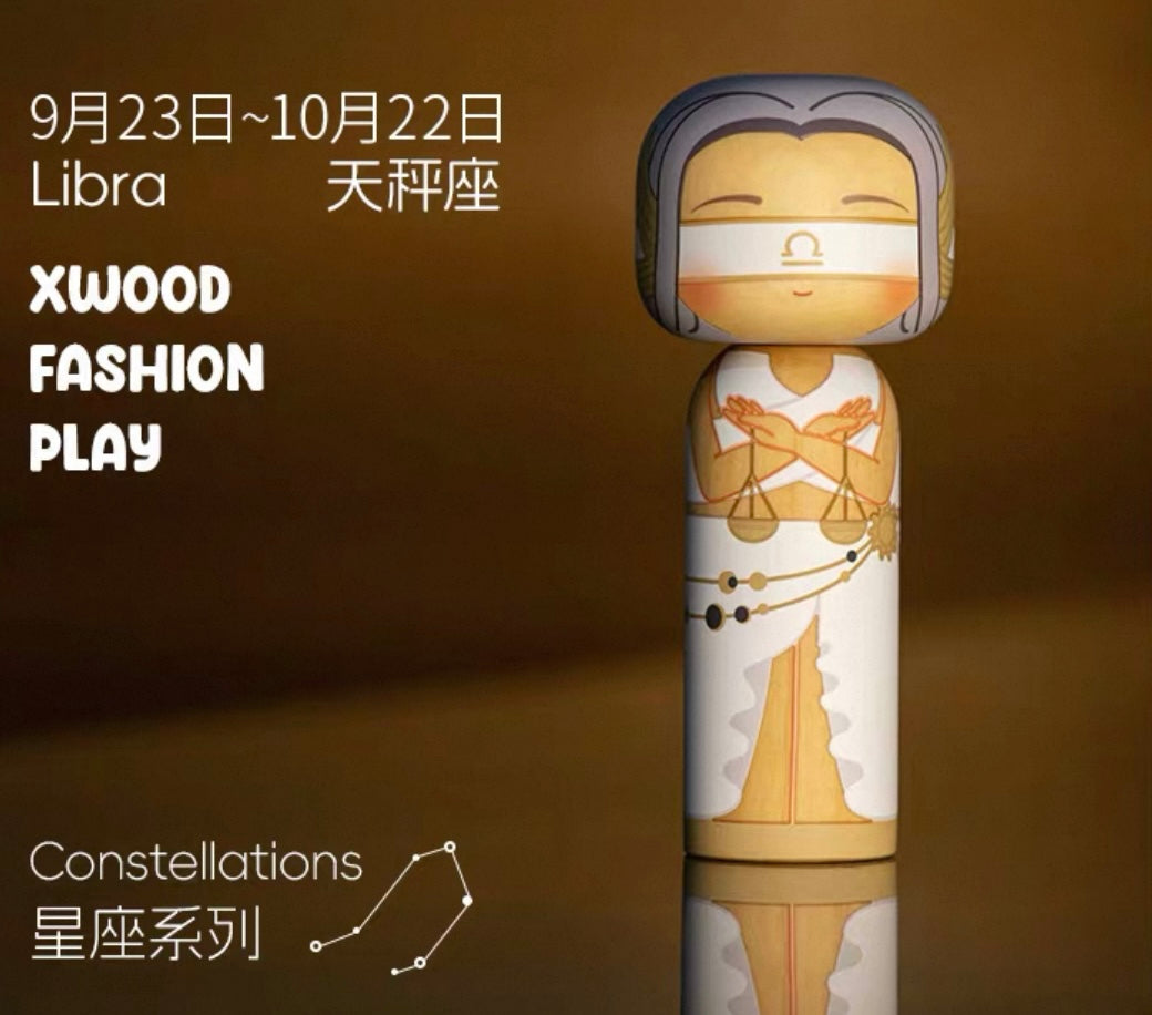 Handmade Constellation Series Wooden Dolls | Hand-Painted Wooden Figurines | Eco-Friendly Astrology Gift