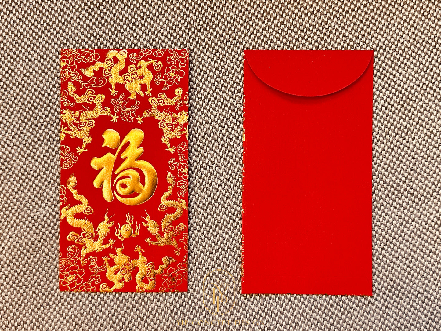 ONLY US Gift Box of 20pcs ็ฆ Chinese New Year Gold Foil Red Envelope Lucky Money Red Gift Packet for Blessing Wedding Party