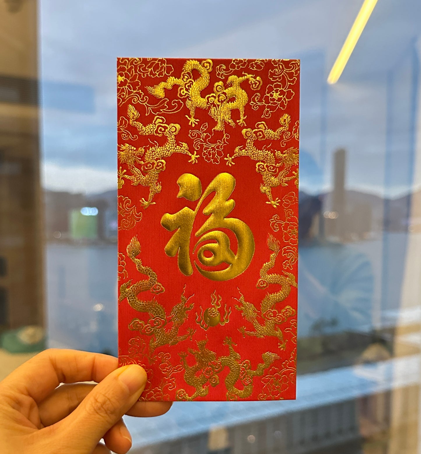 ONLY US Gift Box of 20pcs ็ฆ Chinese New Year Gold Foil Red Envelope Lucky Money Red Gift Packet for Blessing Wedding Party