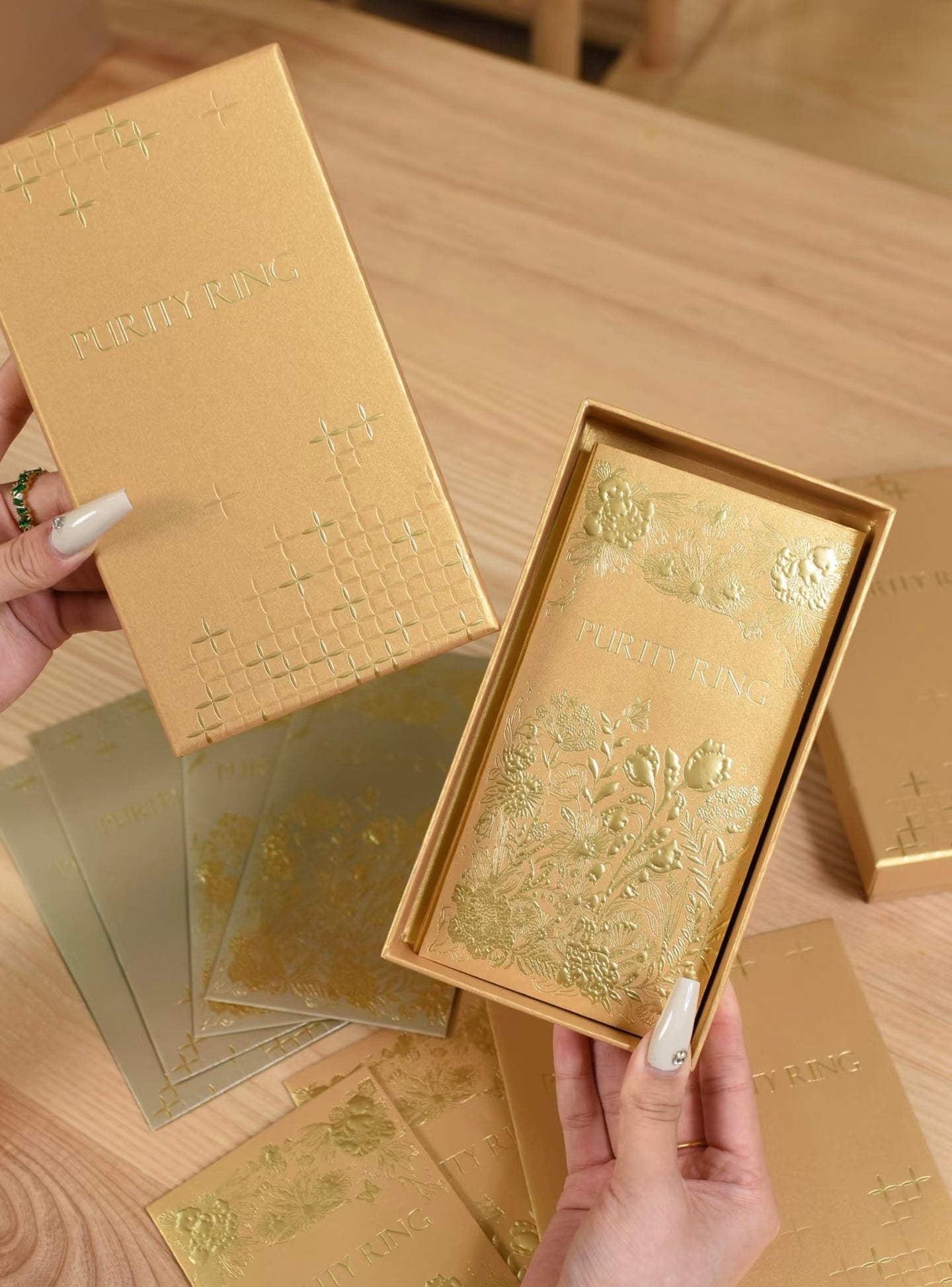 Custom 100 Boxes High-end for Business Order Red Envelopes with Gold Foiled Embossed Lucky Money Personalized Gift Packet