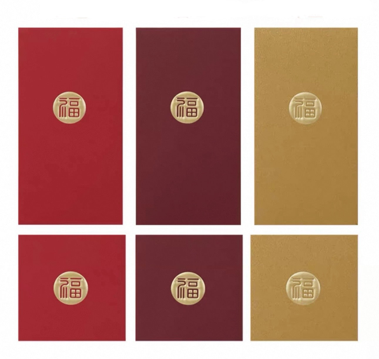 Pack of 15pcs Double Happiness Embossed Gold Foil ๅ and ็ฆ Chinese New Year Wedding Red Envelope Bride and Groom Love Forever Lucky Money Gift Packet