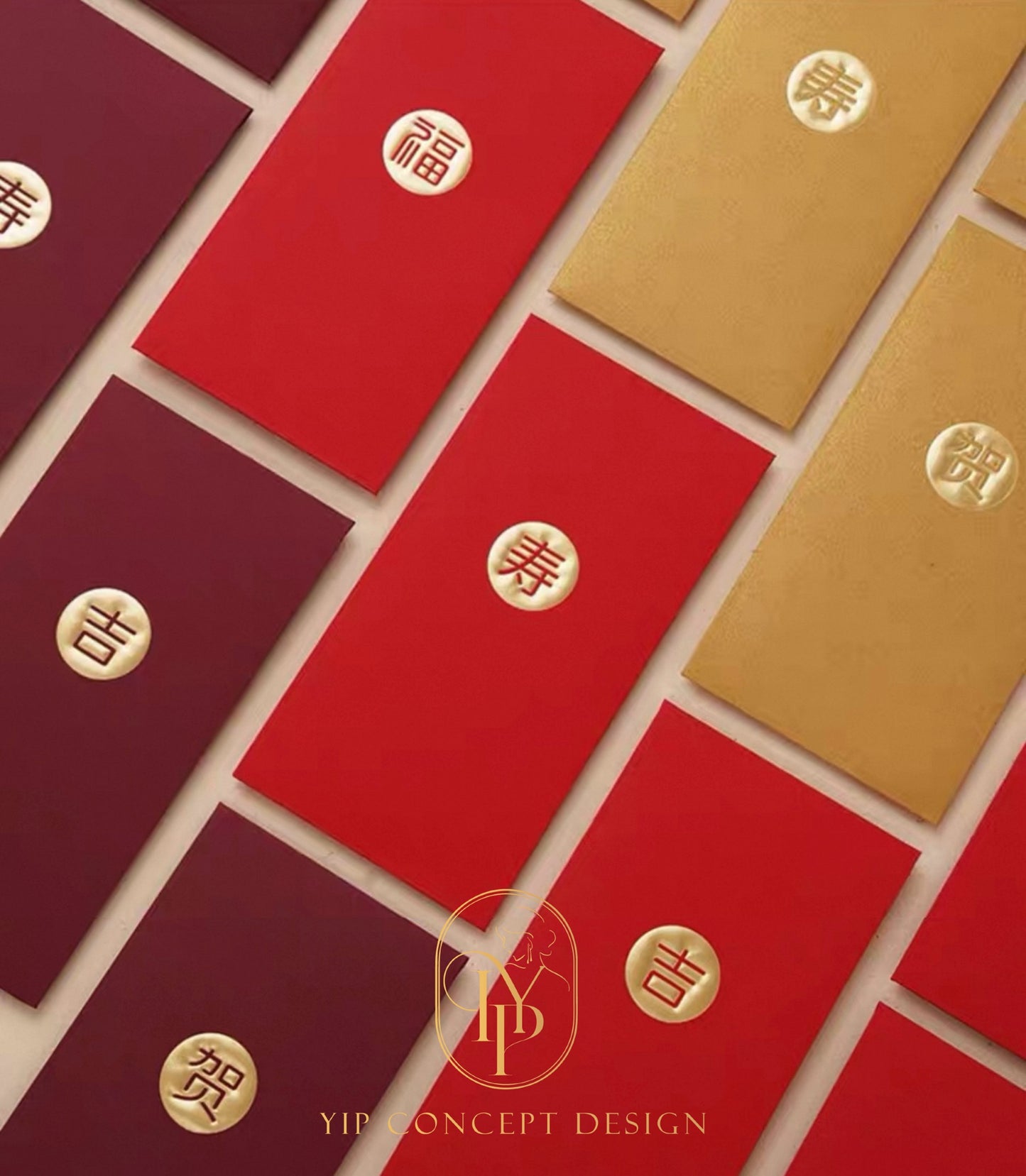 Pack of 15pcs Double Happiness Embossed Gold Foil ๅ and ็ฆ Chinese New Year Wedding Red Envelope Bride and Groom Love Forever Lucky Money Gift Packet