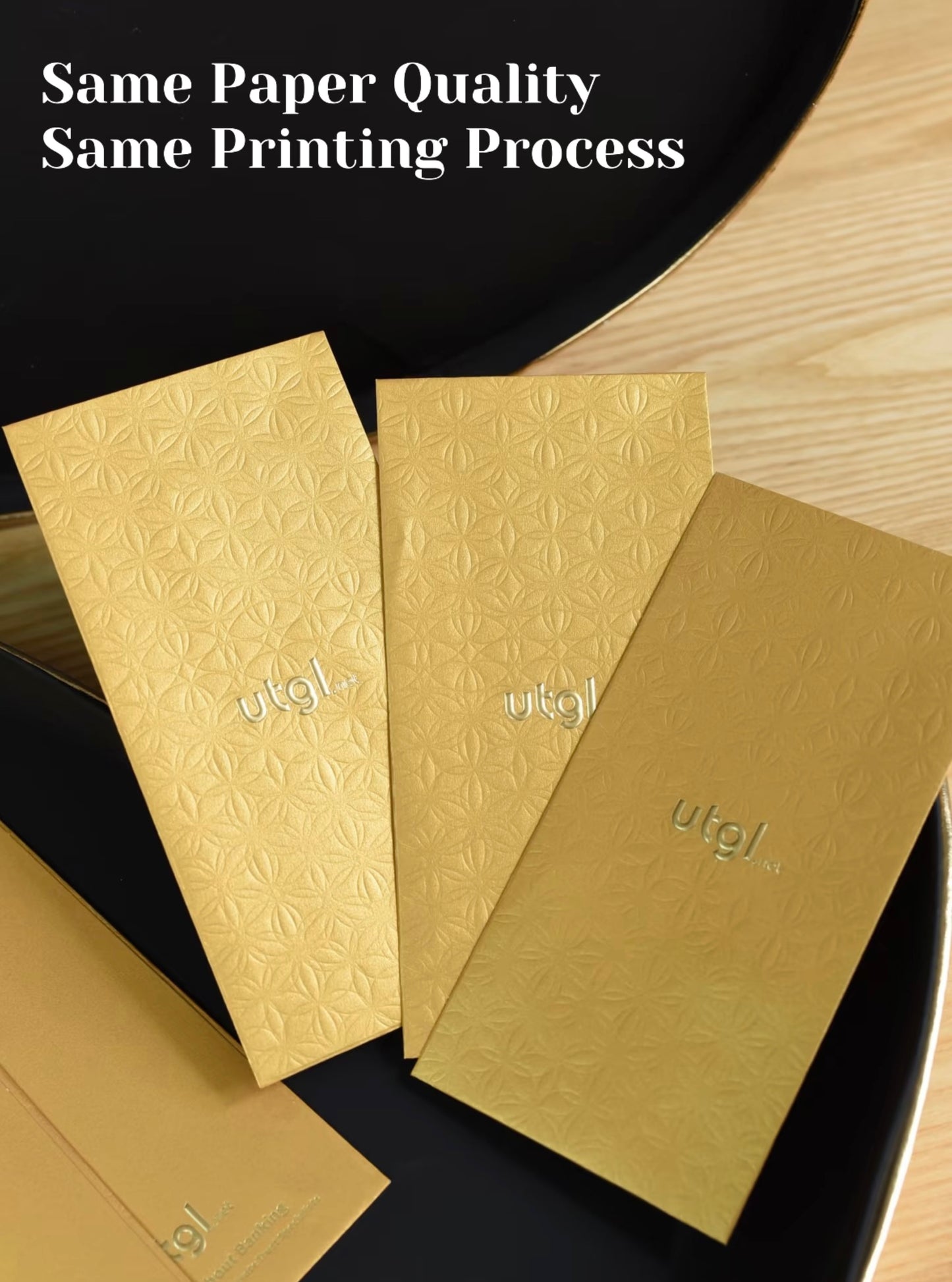 Custom 200 Boxes High-end for Business (Brand Designer) Order Red Envelopes with Gold Foiled Embossed Lucky Money Personalized Gift Packet