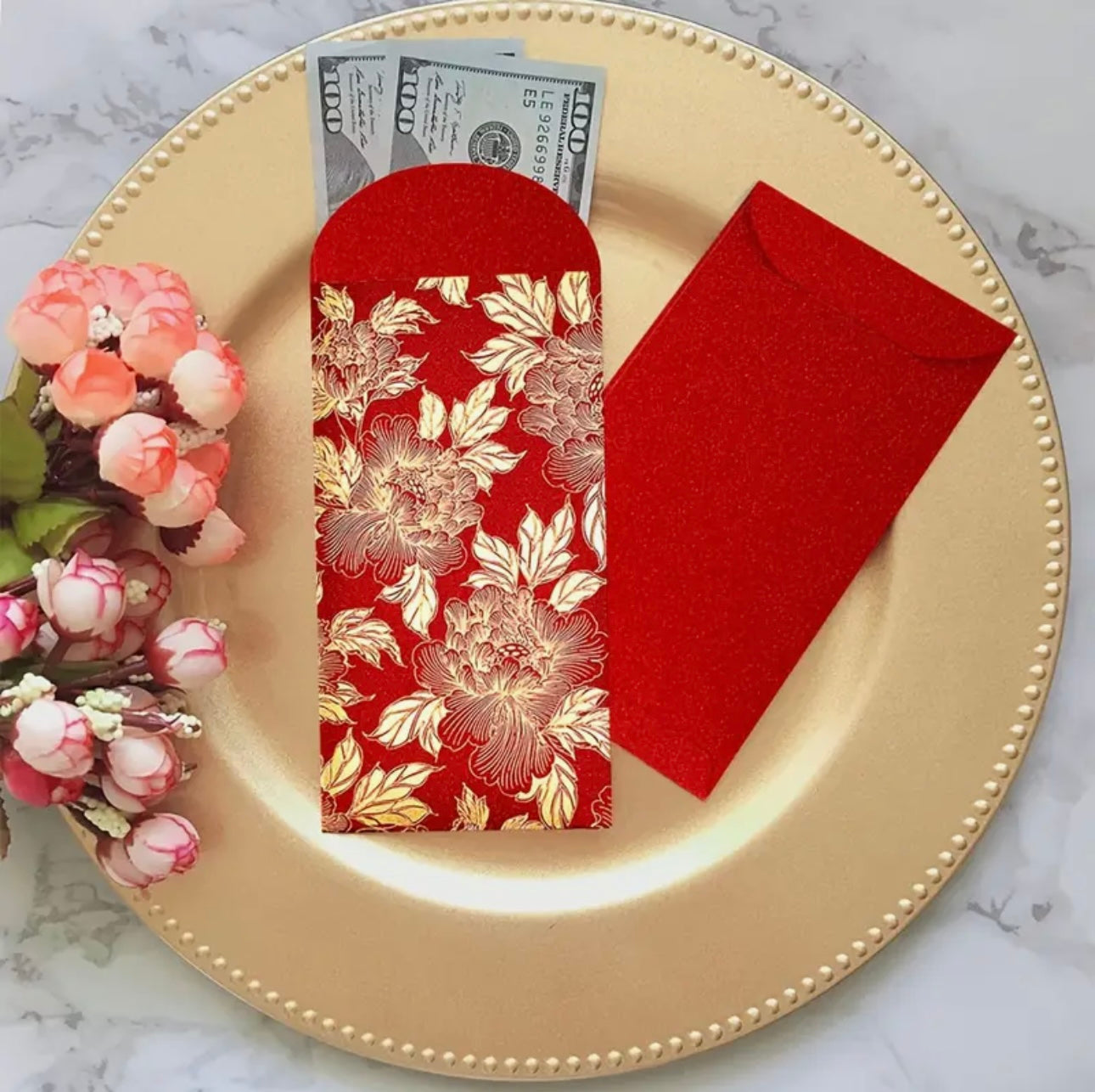 Pack of 30pcs Luxe Chinese New Year Gold Foil θ±ιε―貴 Red Envelope Lucky Money Personalized Gift PacketοΌε―ζ¬οΌ