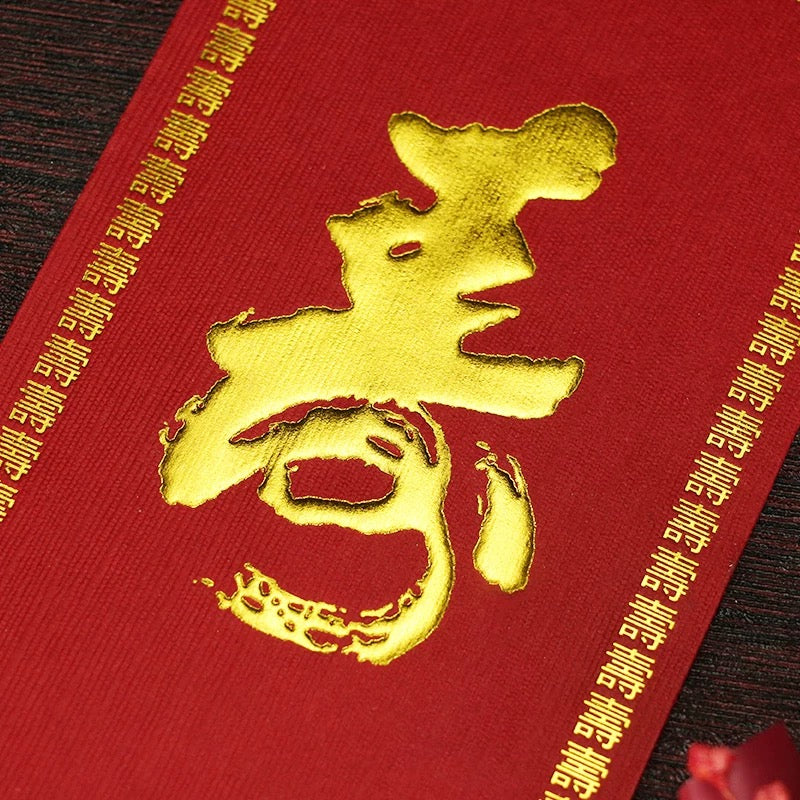 Pack of 10pcs Longevity ε€ Hundred-year-old Red Envelope High-end Lai Shi Feng Happy Birthday Chinese Character Lucky Money Packet New Year Gift