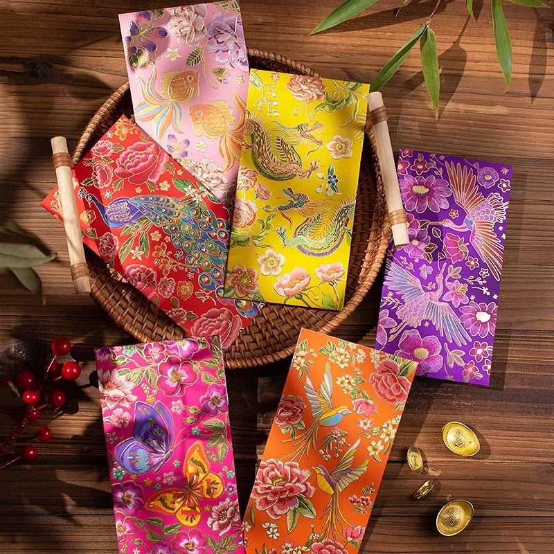 2026NEW! Pack of 12pcs High-end ηΉθ±δΌΌι¦ Gold Foil Red Envelope Love Forever Lucky Money Gift Packet for Chinese New Year | Wedding Party | Event