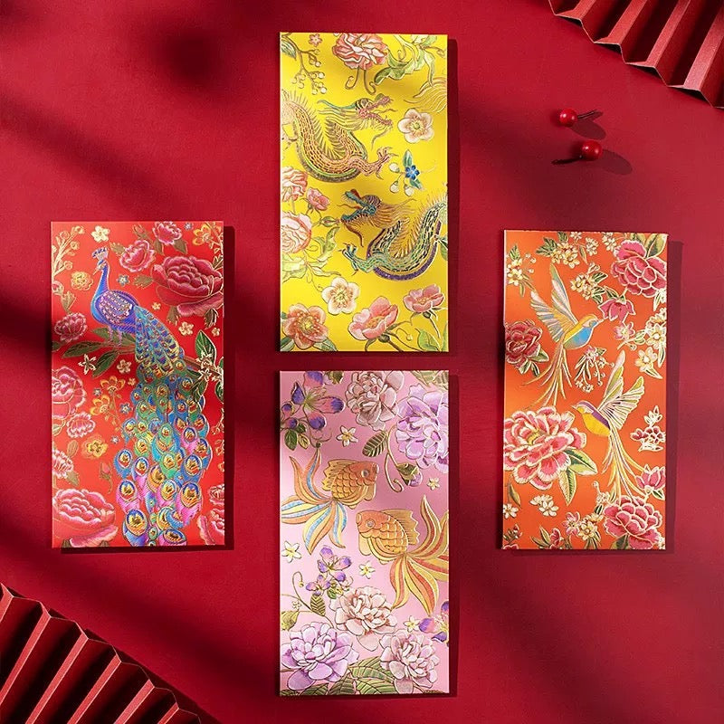 2026NEW! Pack of 12pcs High-end ηΉθ±δΌΌι¦ Gold Foil Red Envelope Love Forever Lucky Money Gift Packet for Chinese New Year | Wedding Party | Event