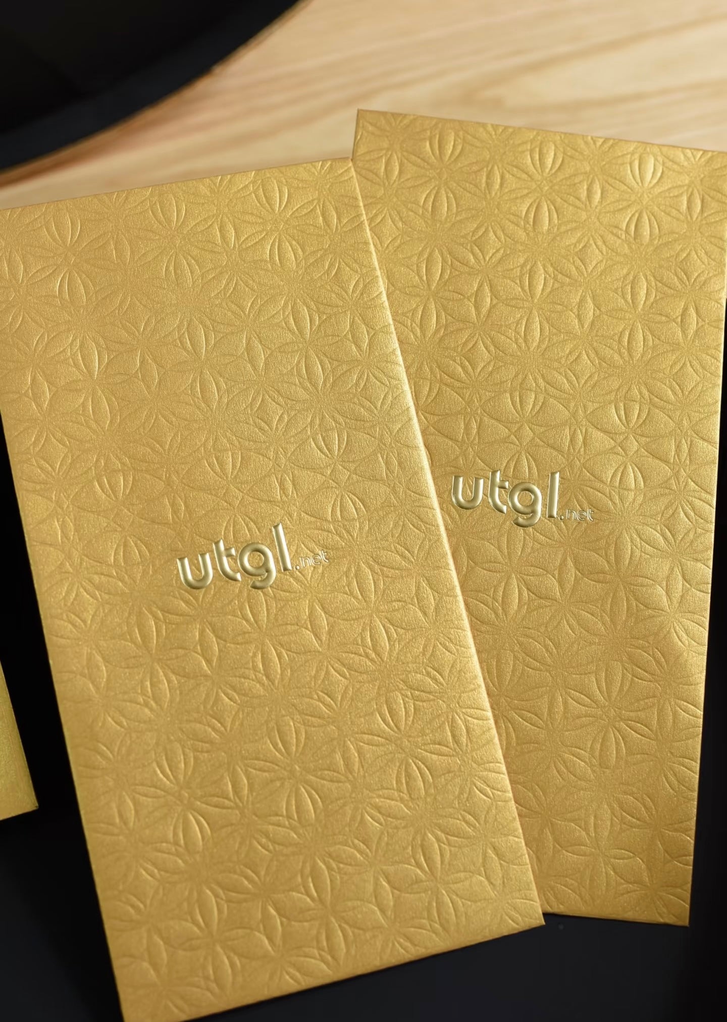 Custom 200 Boxes High-end for Business (Brand Designer) Order Red Envelopes with Gold Foiled Embossed Lucky Money Personalized Gift Packet