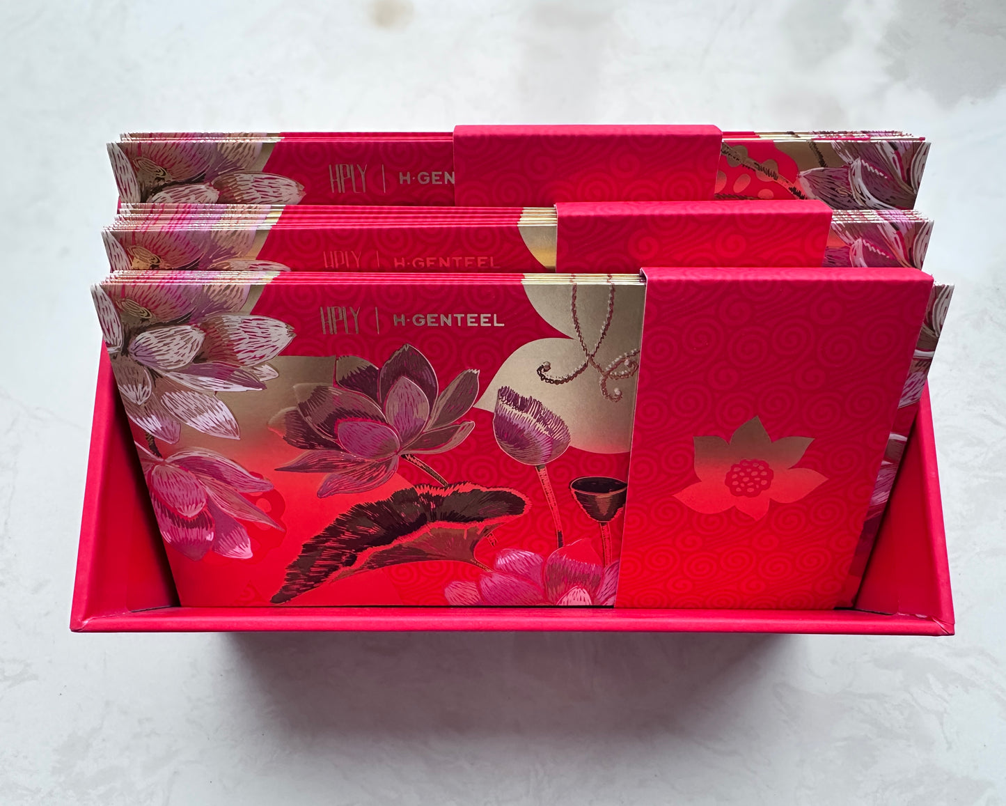 Gift Box of 30pcs High-end Designer Brand New Year Lucky Money Blossoms Red Envelope