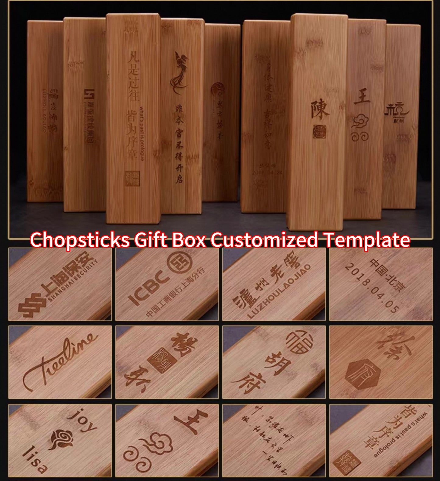 High-end Custom Chinese Traditional Classic Handmade Wooden Chopstick Personalized Metal Tips | Handcrafted Wooden Handle | Premium GiftSet