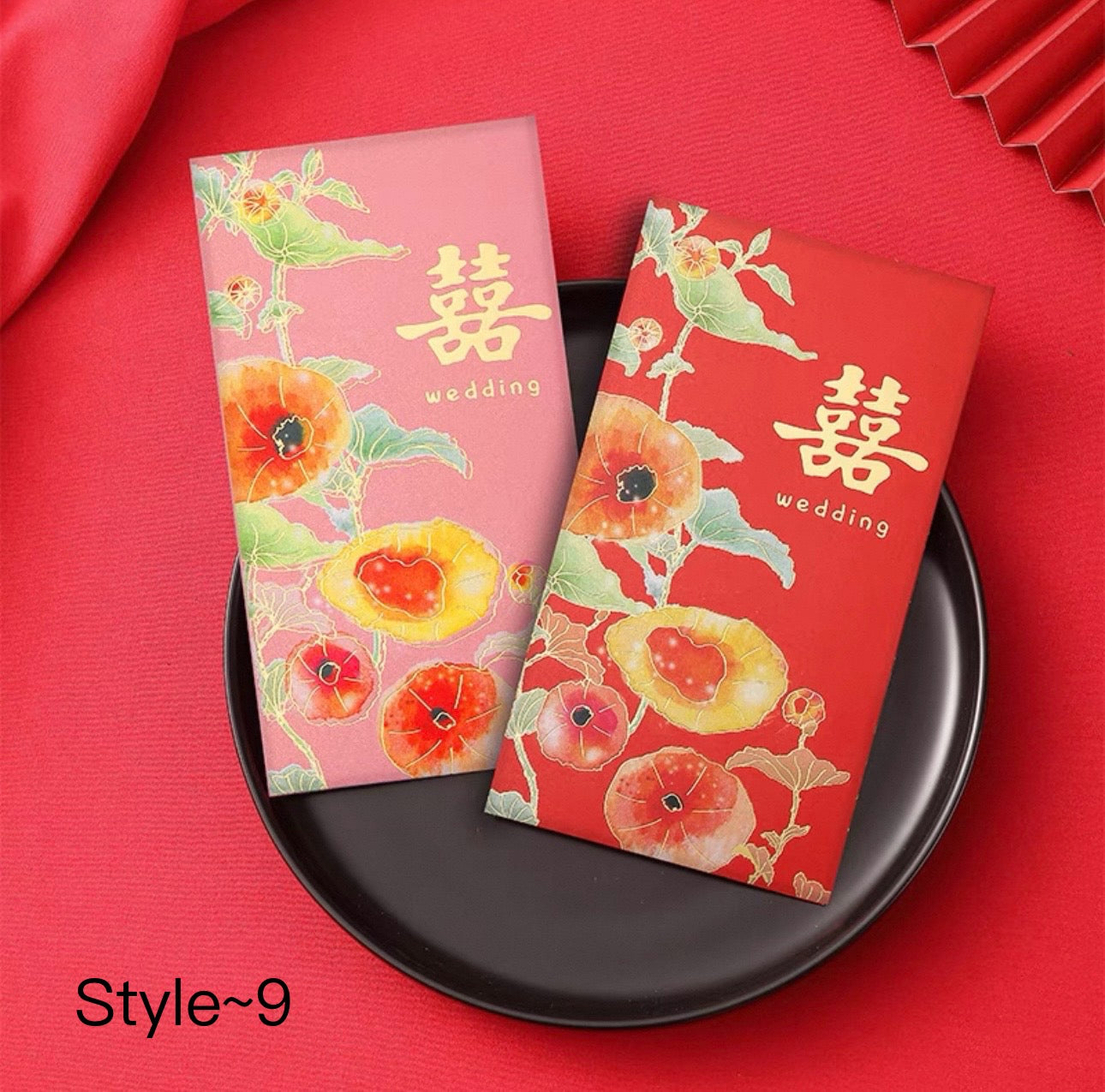 Pack of 30pcs Luxe Double Happiness ๅ Gold Foil Wedding Red Envelope | Love Forever Lucky Money Gift Packet for Chinese New Year | Wedding Party | Event can Add Names & Date