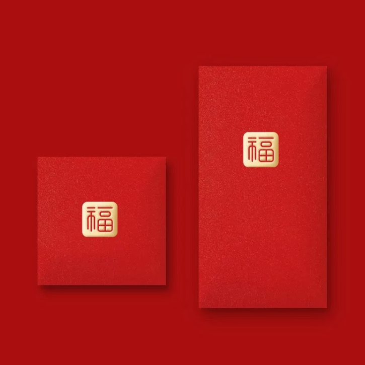 Pack of 20pcs Luxe Chinese New Year Hot Stamping Gold Foil Red Envelope Lucky Money Personalized Gift Packet