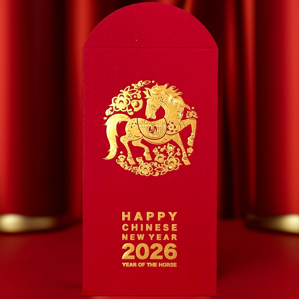 2026 Gift Box of 20pcs Gold Foiled Creative Red Envelope Lucky Money Gifts Packet Chinese New Year of the Horse