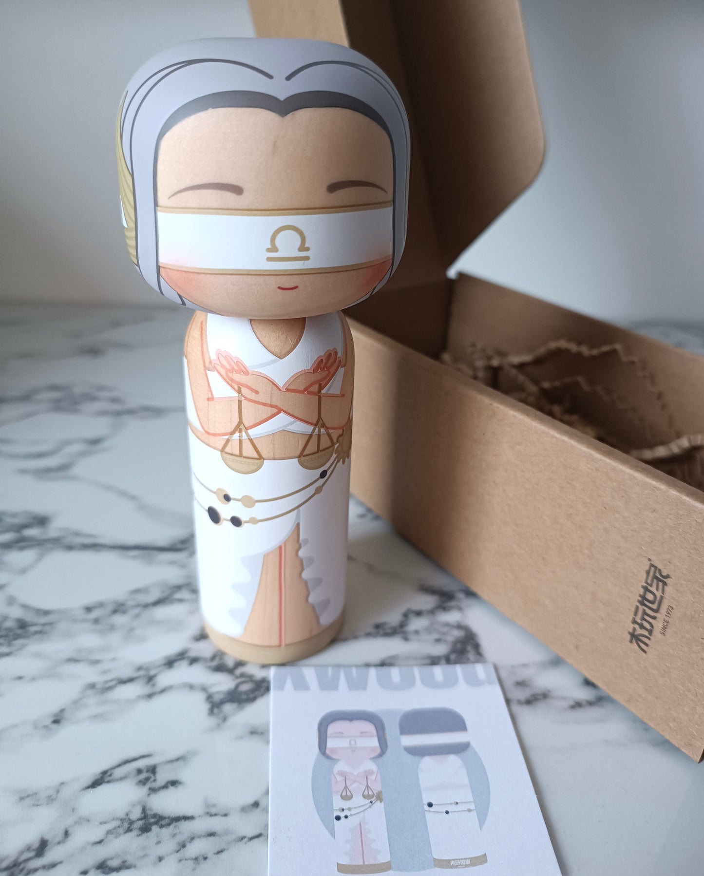 Handmade Constellation Series Wooden Dolls | Hand-Painted Wooden Figurines | Eco-Friendly Astrology Gift