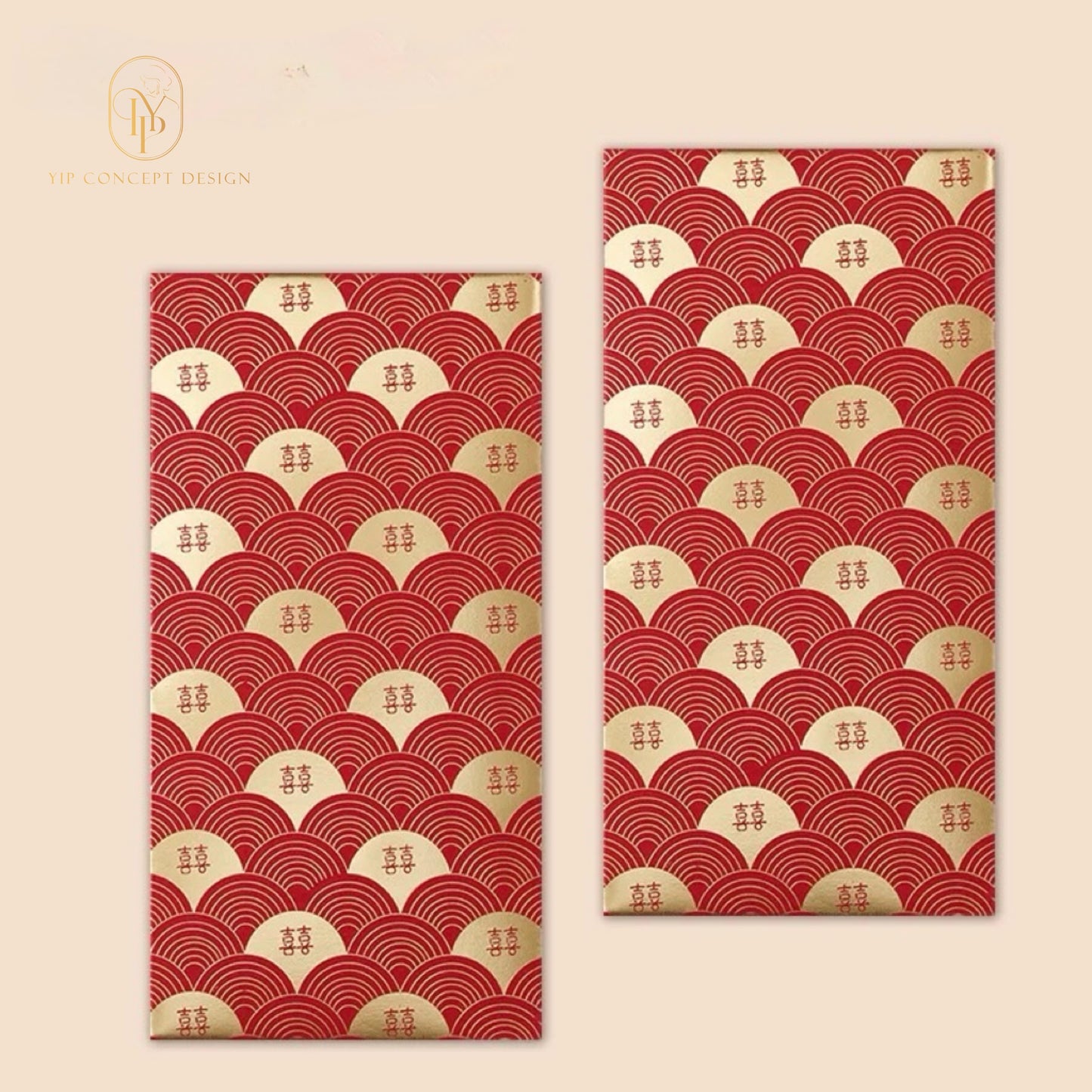 Pack of 20pcs Luxe Chinese New Year Color Printing Gold Foil Red Envelope Lucky Money Personalized Gift Packet