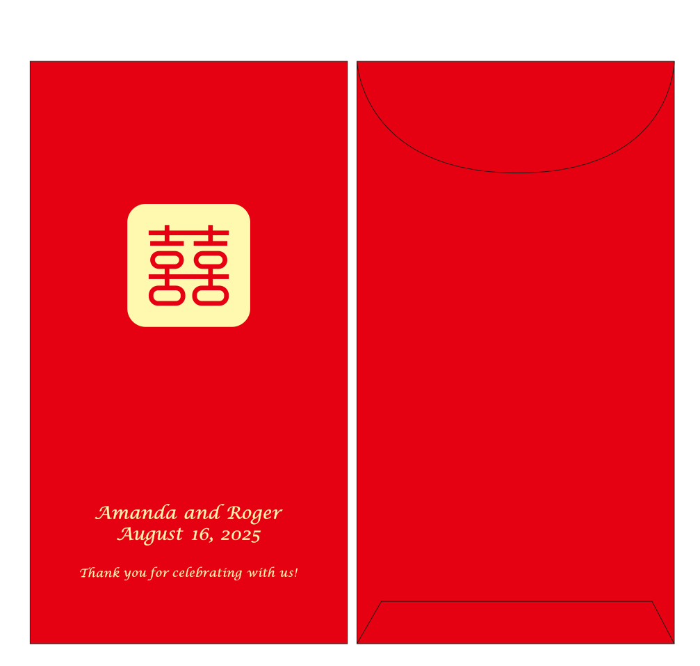 Pack of 20pcs Luxe Chinese New Year Hot Stamping Gold Foil Red Envelope Lucky Money Personalized Gift Packet