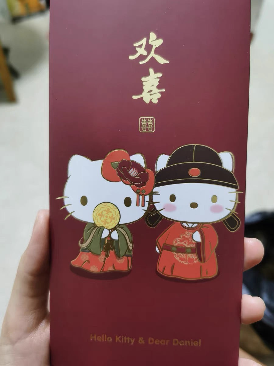 Pack of 10pcs 歡囍/喜结良缘 Sanrio Official Hello Kitty Red Envelope Lucky Money Gift Packet