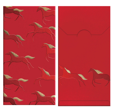 2026 Custom 200pcs Red Envelope Year of the Horse Gold Foil Lucky Money Gift Packet for Business | New Year | Event | Opening Ceremony