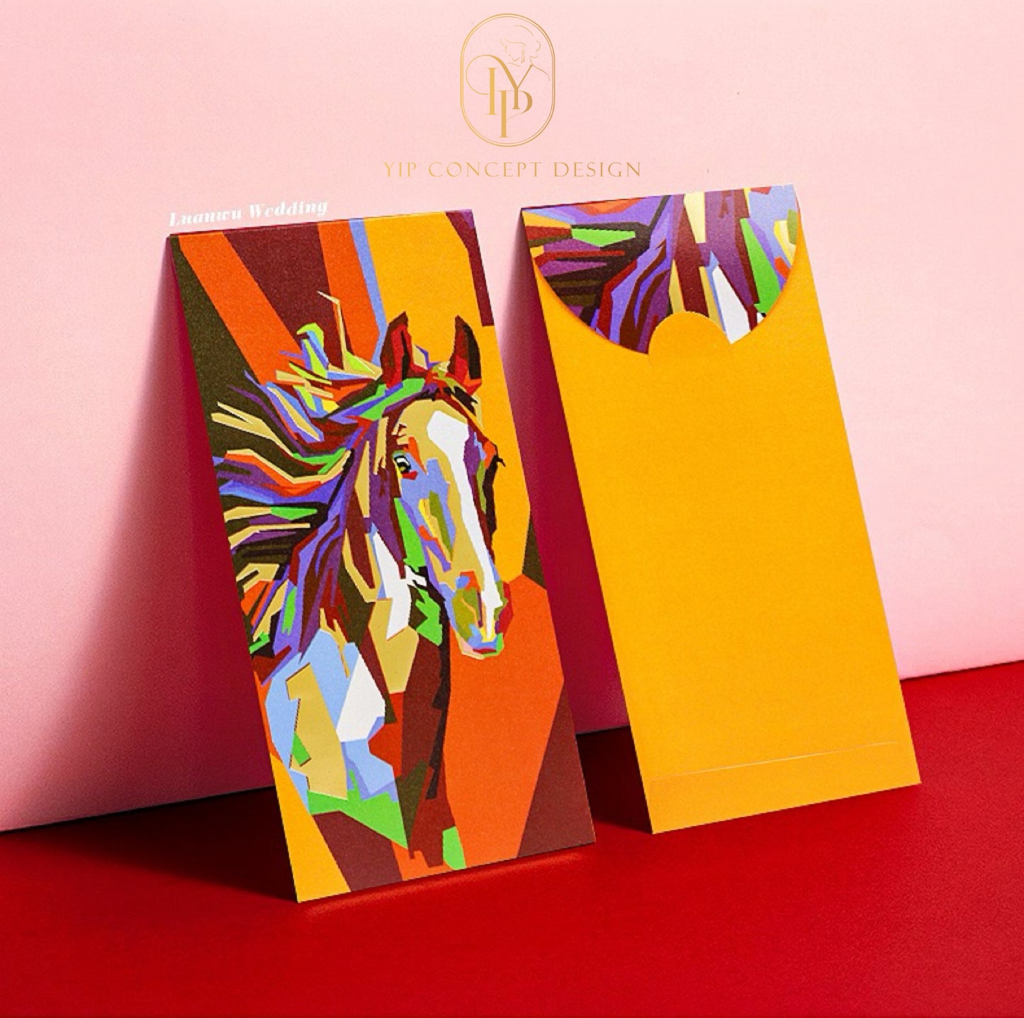2026 Custom 200pcs Red Envelope Year of the Horse Gold Foil Lucky Money Gift Packet for Business | New Year | Event | Opening Ceremony