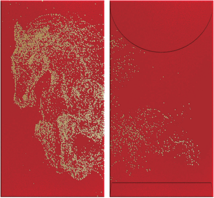 Pack of 12pcs Color Printing+Gold Foiled High-end Red Envelope Lucky Money Gifts Packet Chinese New Year of the Horse can Custom
