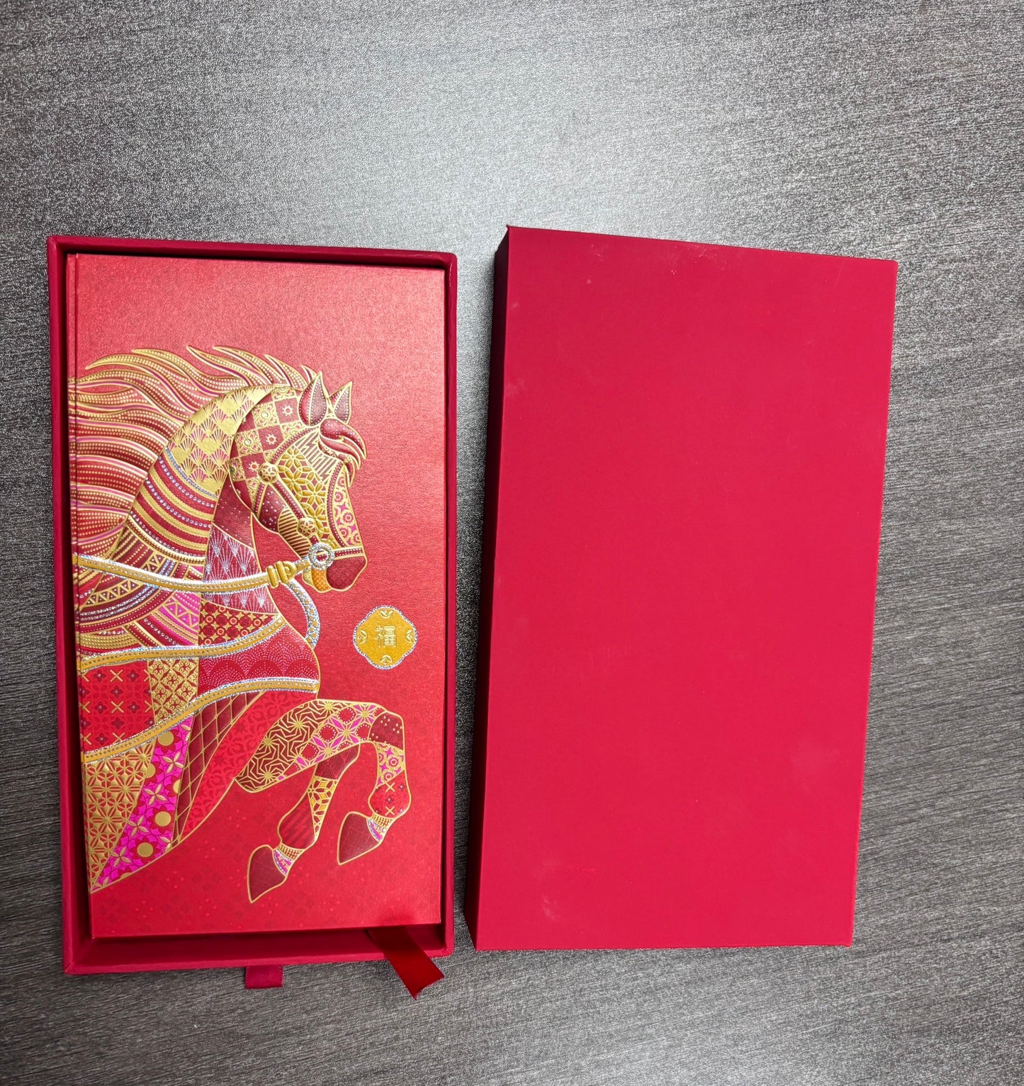 Pack of 12pcs Color Printing+Gold Foiled High-end Red Envelope Lucky Money Gifts Packet Chinese New Year of the Horse can Custom