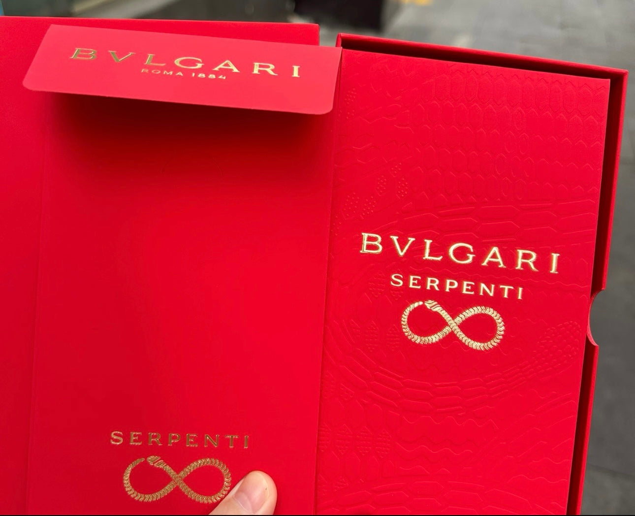 Gift Box of 10pcs High-end Designer Brand BVLGARI New Year of the Snake Lucky Money Packet Red Envelope