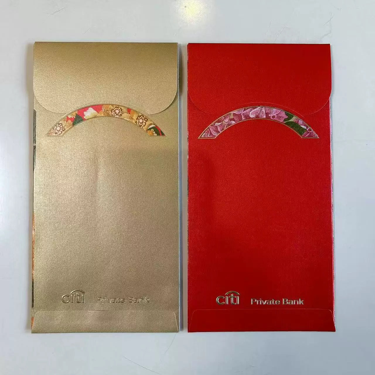 Custom 100 Trifold Boxes High-end for Banking Business Order Red Envelopes with Gold Foiled Embossed Lucky Money Personalized Gift Packet