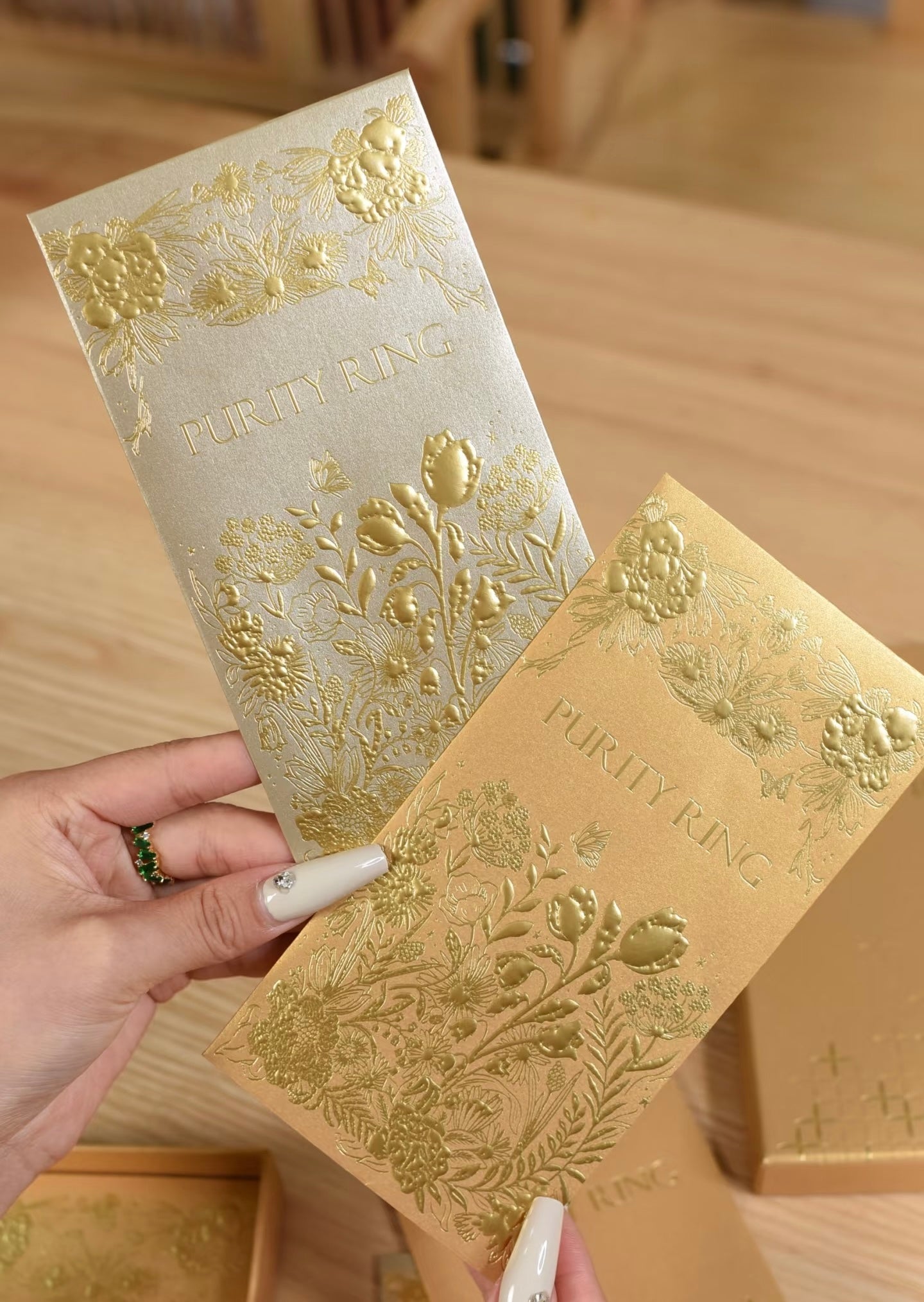 Custom 100 Boxes High-end for Business Order Red Envelopes with Gold Foiled Embossed Lucky Money Personalized Gift Packet