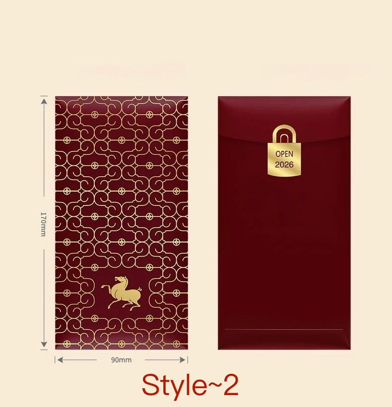Pack of 16pcs 2026 Year of the Horse | New Year Red Envelope | Lucky Money Packet