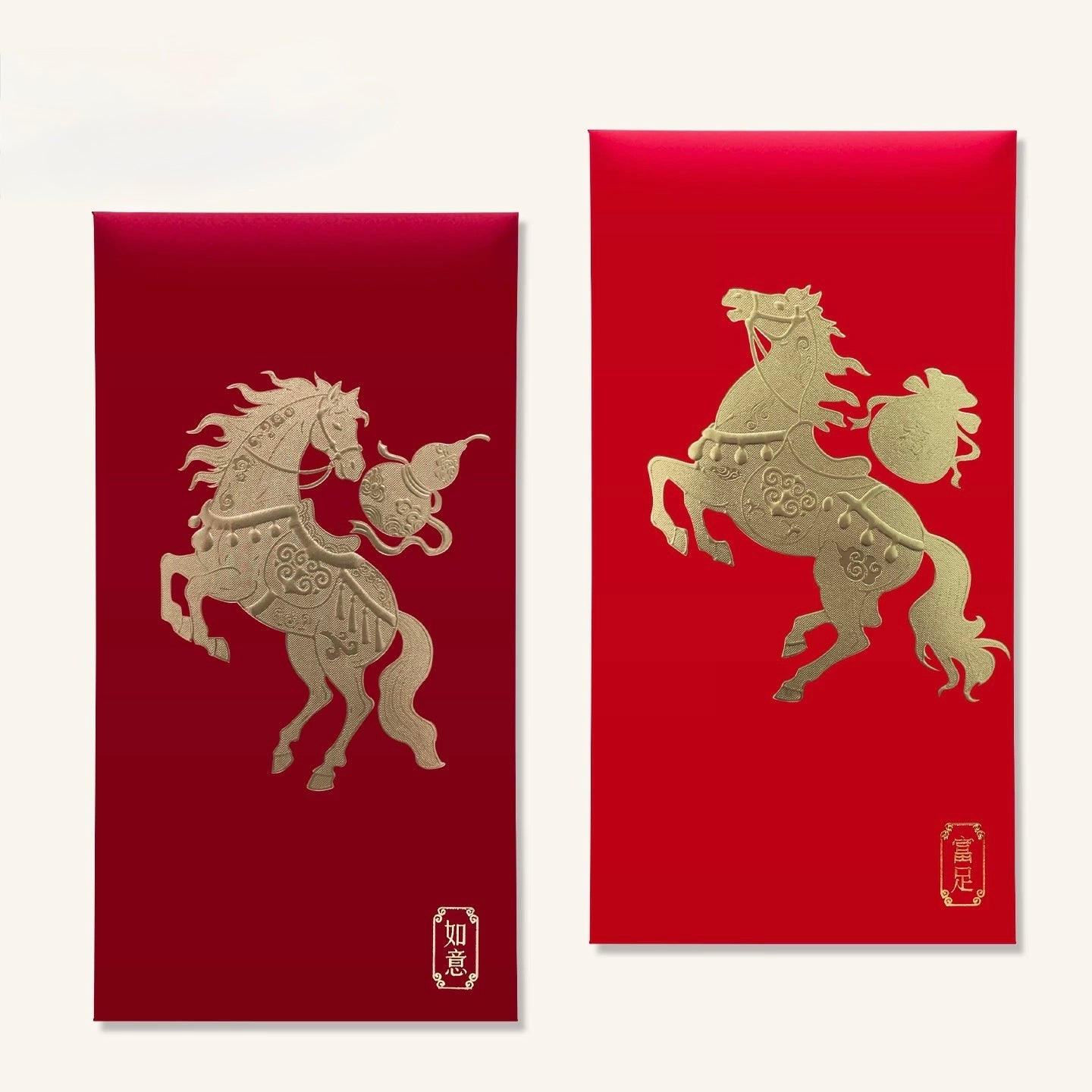 Pack of 12pcs 2026 Good Luck New Year of the Horse Red Envelope Lucky Money Gift Packet