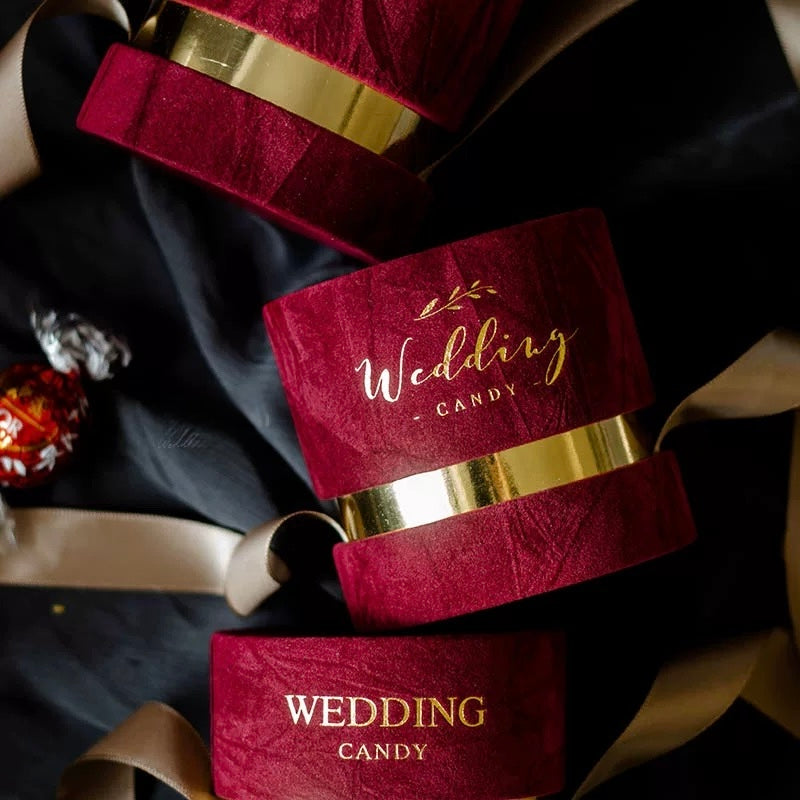 10pcs Gold Foiled Sugar Box Wedding Candy Handbag | Love Forever | Thank You Gift Bag | Birthday Gift Holder