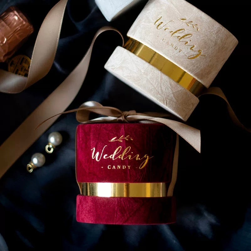 10pcs Gold Foiled Sugar Box Wedding Candy Handbag | Love Forever | Thank You Gift Bag | Birthday Gift Holder