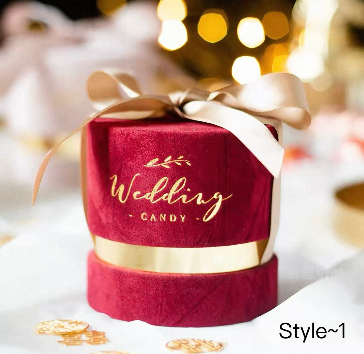 10pcs Gold Foiled Sugar Box Wedding Candy Handbag | Love Forever | Thank You Gift Bag | Birthday Gift Holder