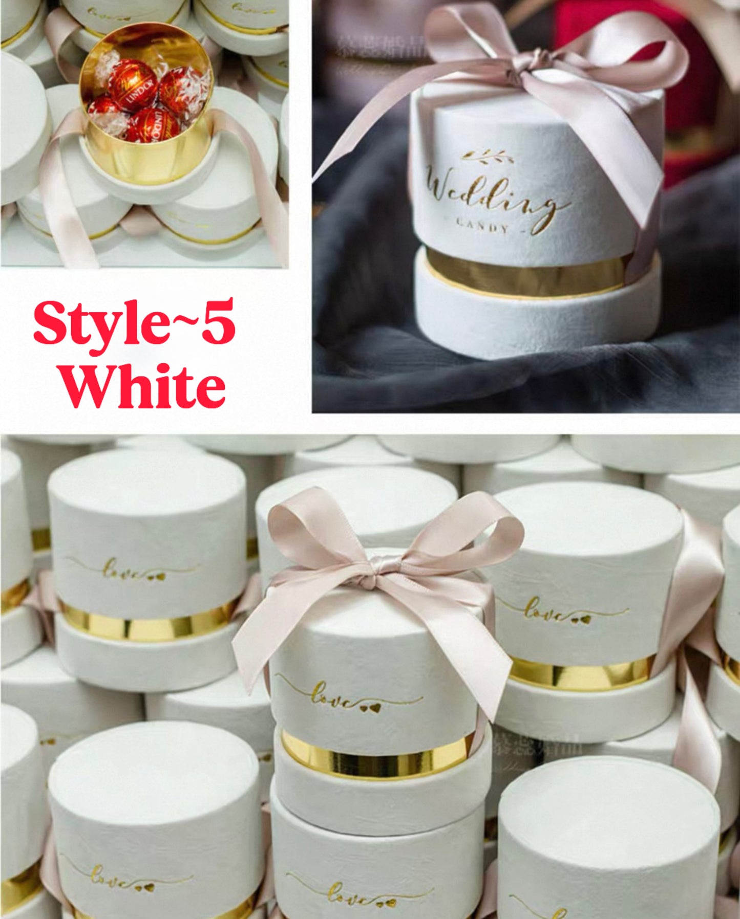 10pcs Gold Foiled Sugar Box Wedding Candy Handbag | Love Forever | Thank You Gift Bag | Birthday Gift Holder