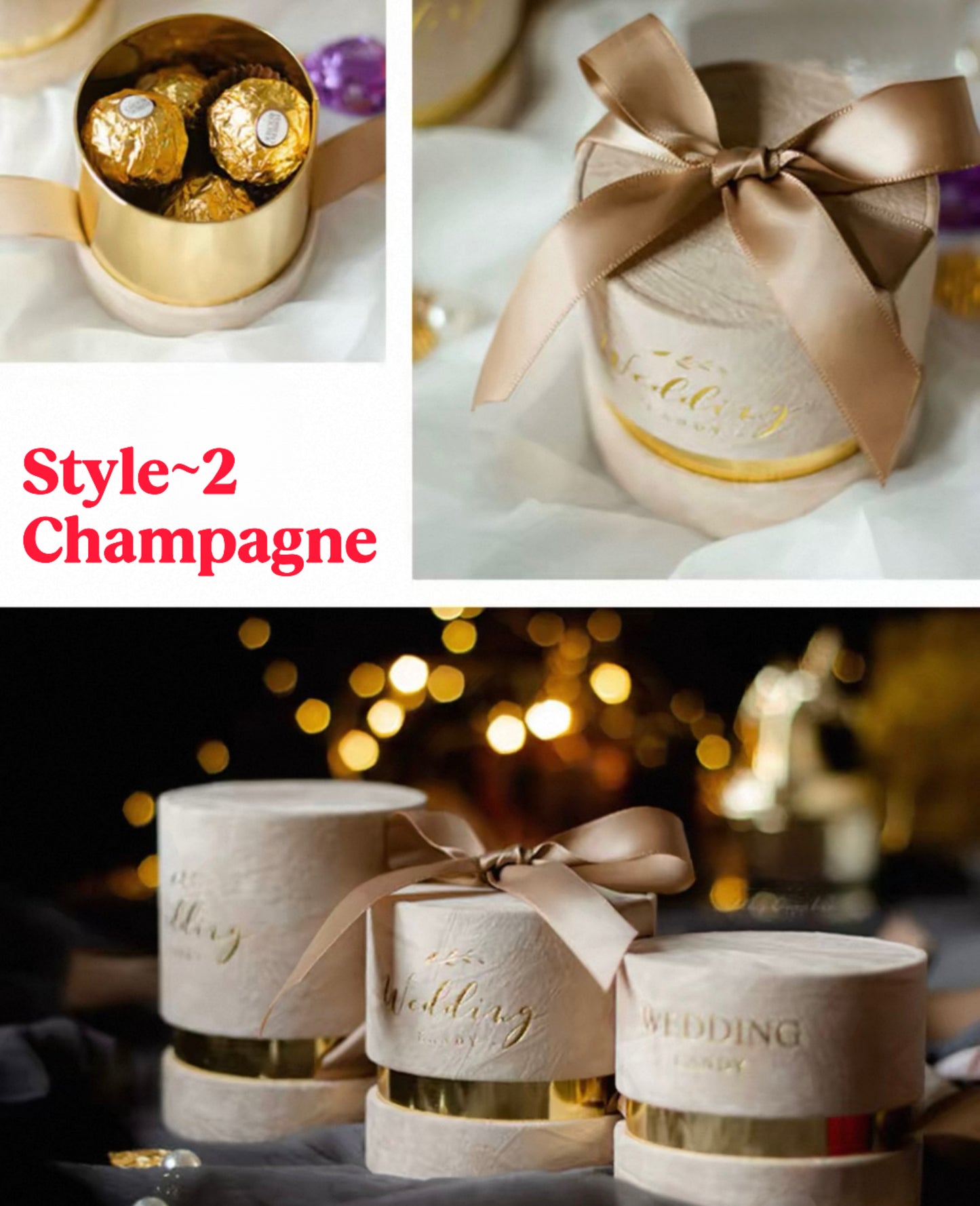 10pcs Gold Foiled Sugar Box Wedding Candy Handbag | Love Forever | Thank You Gift Bag | Birthday Gift Holder