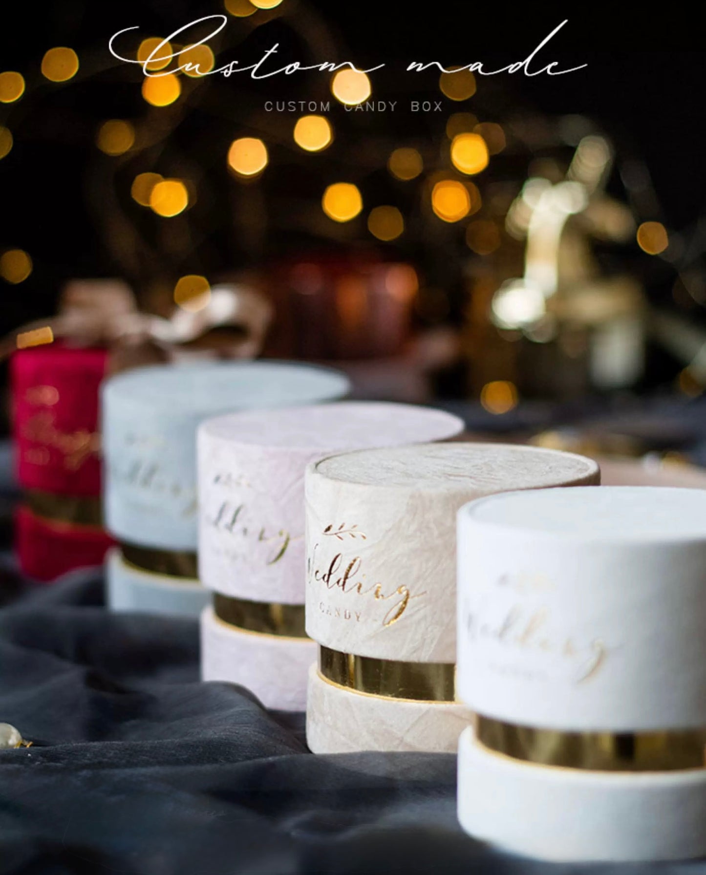 10pcs Gold Foiled Sugar Box Wedding Candy Handbag | Love Forever | Thank You Gift Bag | Birthday Gift Holder