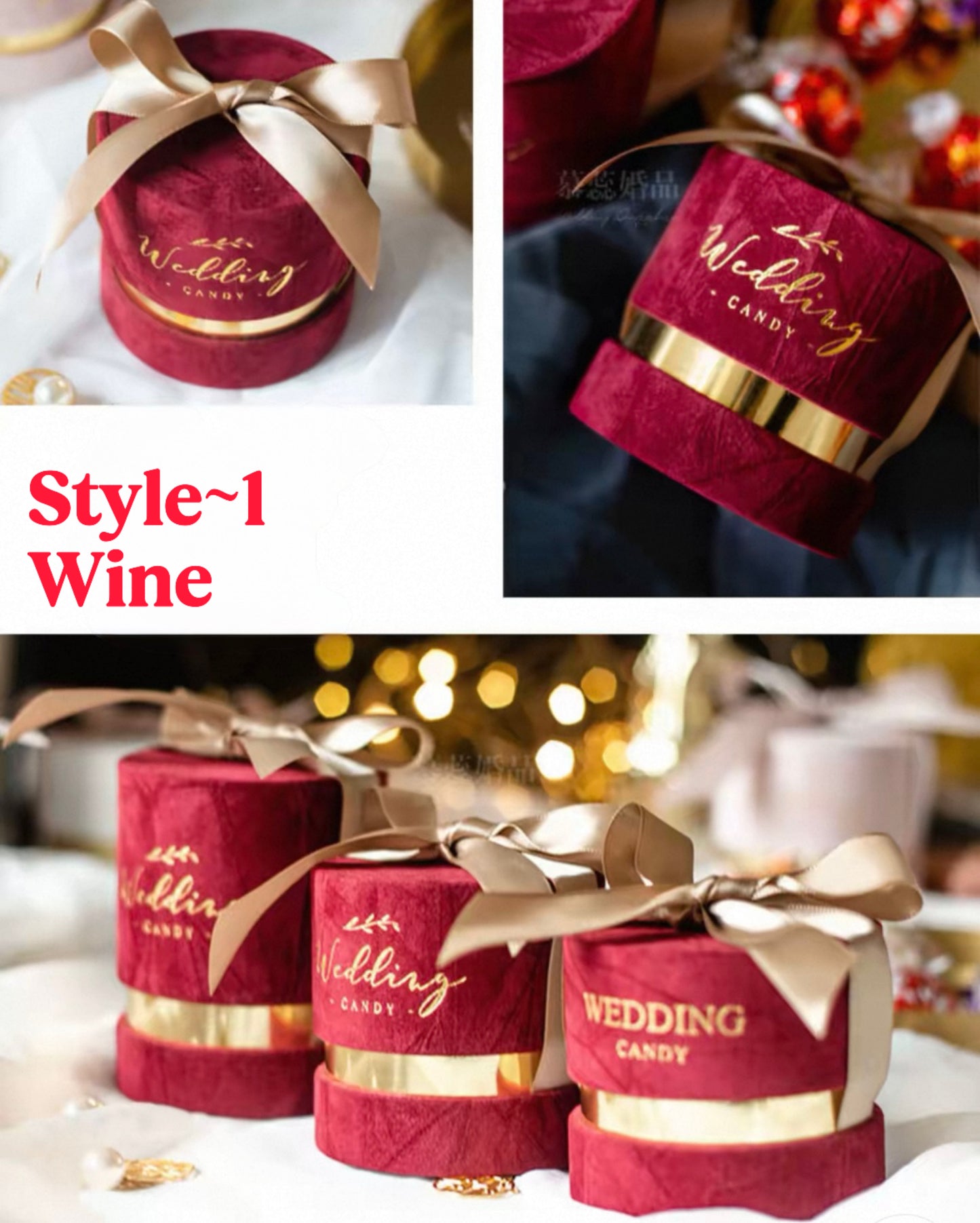 10pcs Gold Foiled Sugar Box Wedding Candy Handbag | Love Forever | Thank You Gift Bag | Birthday Gift Holder