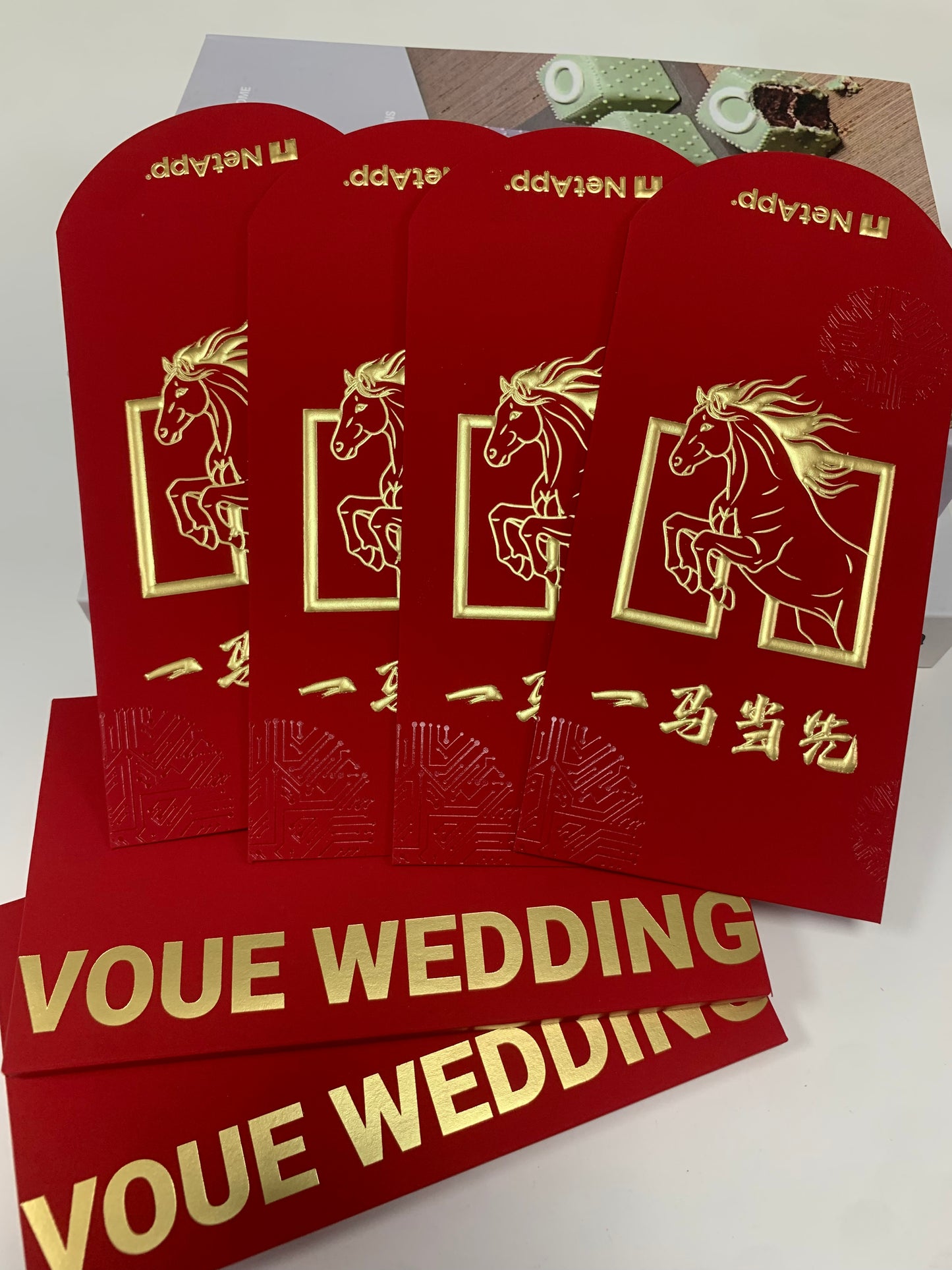 Fast Turn Around Custom(+Logo) 200pcs Red Envelope New Year Lucky Money Gift Packet for Business | Family Party | Wedding Event