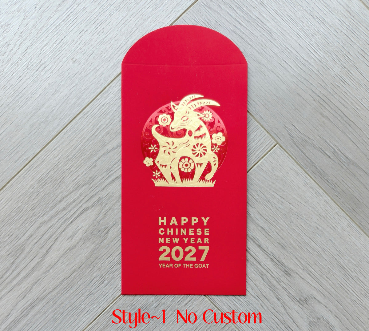 2027 Year of The Goat Gold Foil Red Envelopes Lucky Money Gift Packet for New Year | Wedding | Party | Events