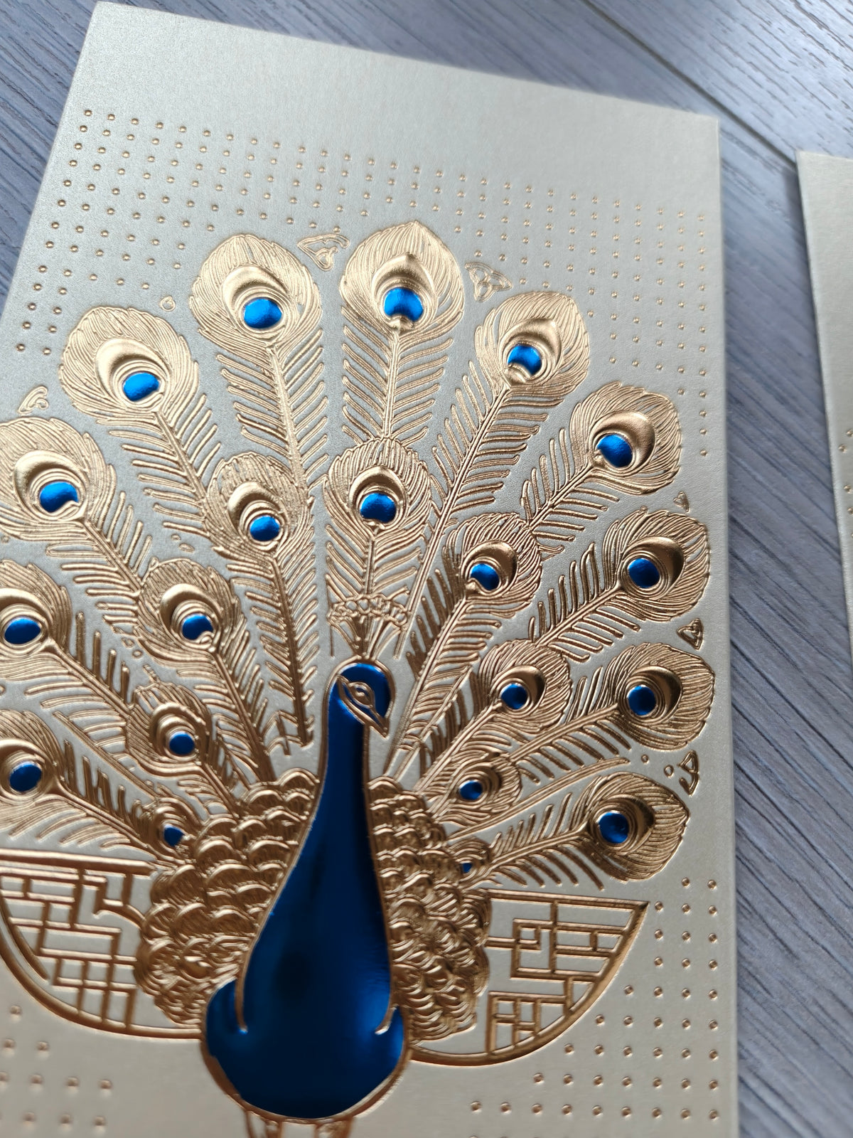 Pack of 16pcs Gold Foil The Regal Peacock Design Concept Red Envelope can be Customized New Year Lucky Money Gift Packet