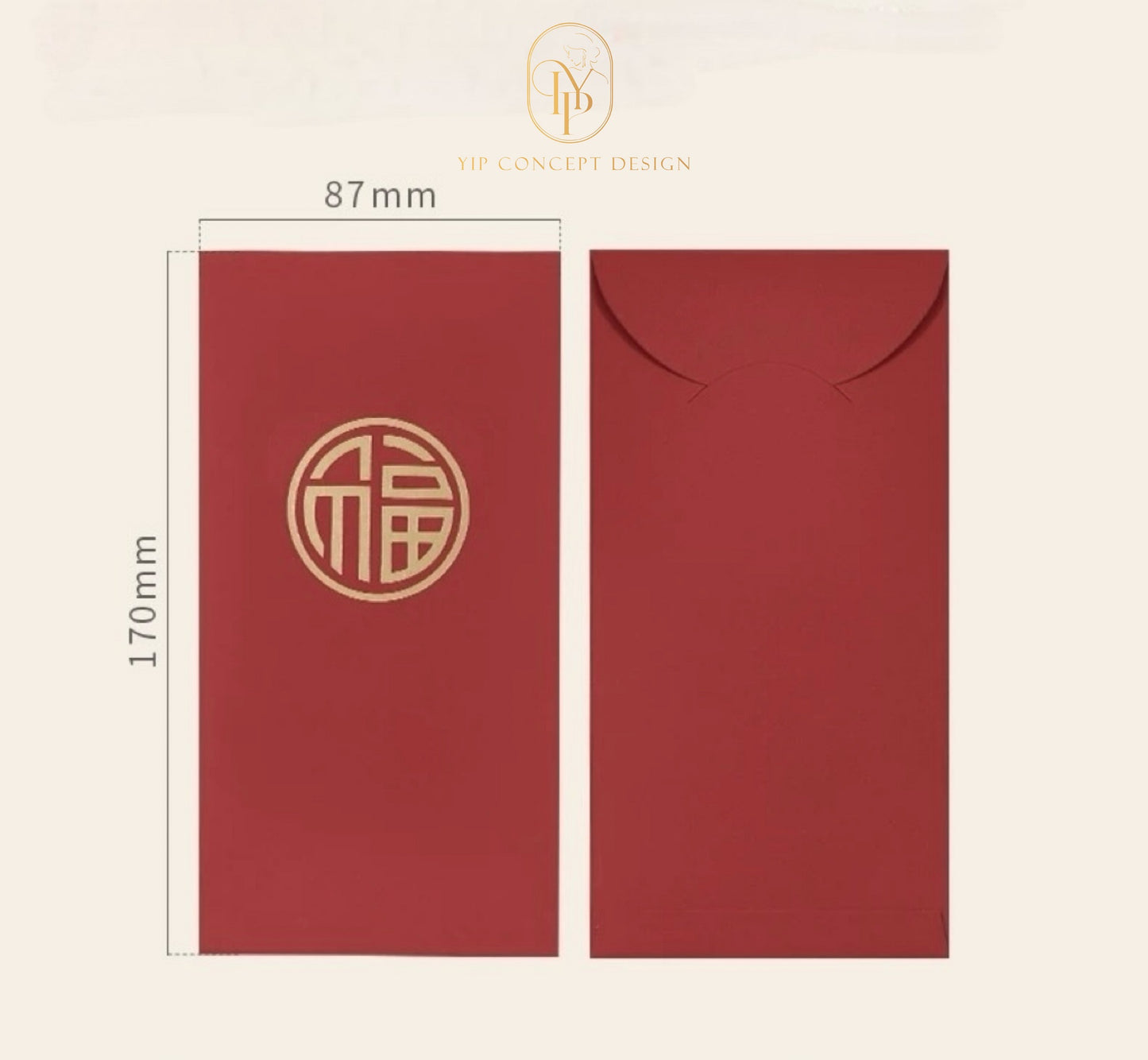 Pack of 20pcs Luxe Chinese New Year Hot Stamping Gold Foil Red Envelope Lucky Money Personalized Gift Packet