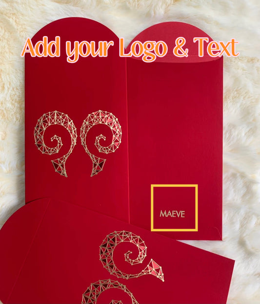 Pack of 25pcs Red Envelope Year of the Horse Gold Foil Lucky Money Gift Packet for Business | New Year | Event | Opening Ceremony