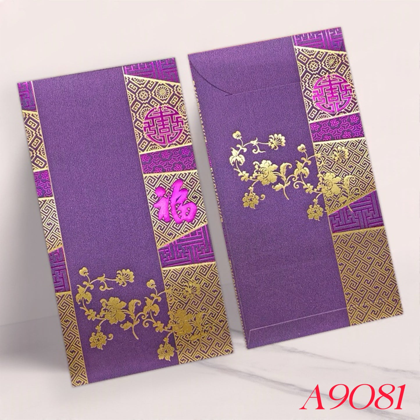 Pack of 100pcs Custom Classic Hong Kong Surname Red Envelope Lucky Money Gift Packet for New Year | Wedding Party